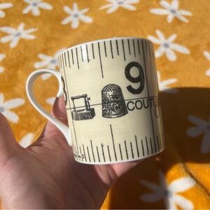 Tailor's Tape Christopher Vine Design Fine Bone China Coffee Mug Vintage??